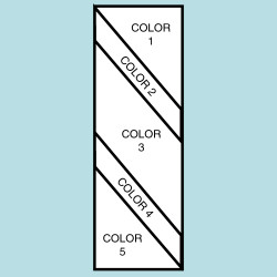 Five Color Diagonal Flag F193