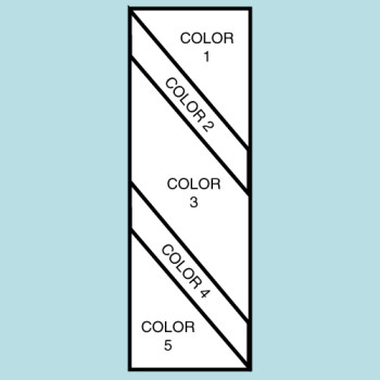 Five Color Diagonal Flag F193
