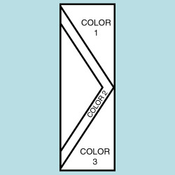 Three Color Chevron Flag F117