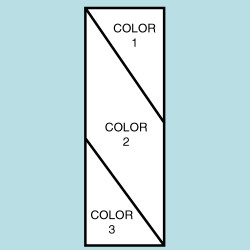 Three Color Diagonal Flag F122
