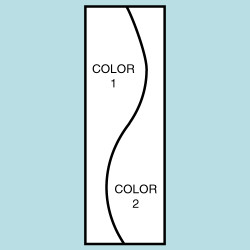 Two Color Curve Drape Flag F123