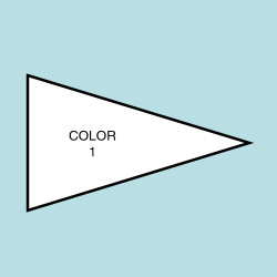 Solid Color Pennant Flag F127