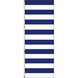 Navy Blue and White Stripes Flag