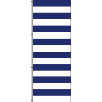 Navy Blue and White Stripes Flag