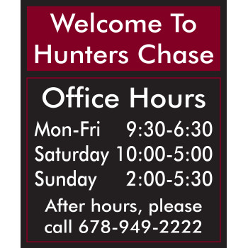 Vertical Office Hours Sign