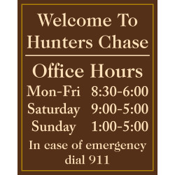 Vertical Office Hours Sign