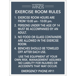 Exercise Room Rules