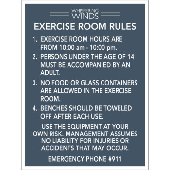 Exercise Room Rules