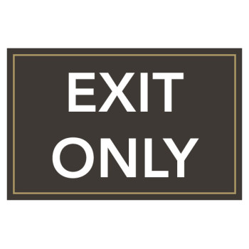 Access Gate Exit Only Sign