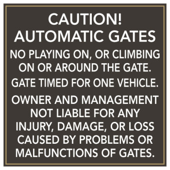 Access Gate Rules Sign