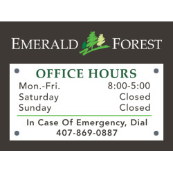 Apartment Office Hours Sign