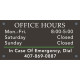 Designer Office Hour Replacement Plaque