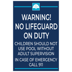 Apartment No Lifeguard Sign