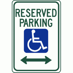 Reserved Parking Handicap Sign