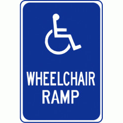 Handicap Wheelchair Ramp Sign