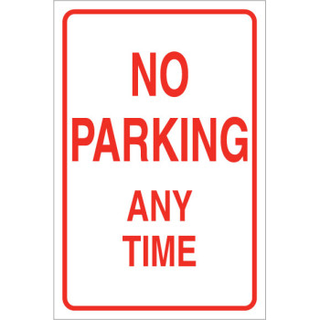 No Parking Anytime Sign