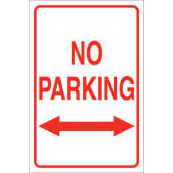 No Parking Double Arrow Sign