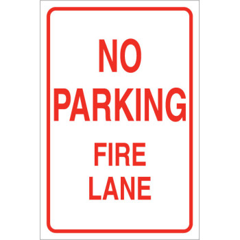 No Parking Fire Lane Sign