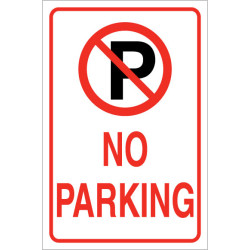 No Parking International Symbol Sign