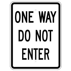 One Way Do Not Enter Sign