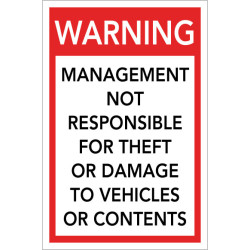 Warning Management Sign