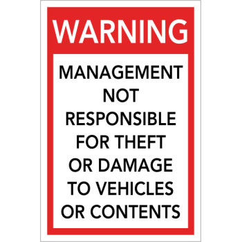 Warning Management Sign