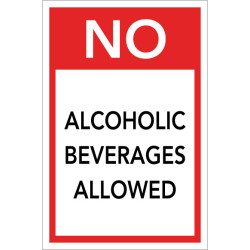 No Alcoholic Beverage Sign
