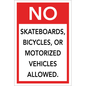 No Skateboarding Sign
