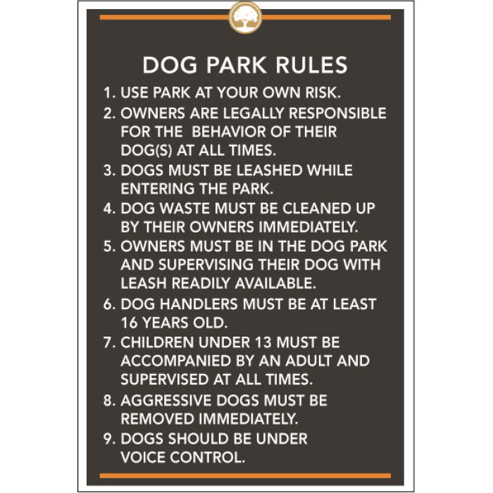 Dogs Rule Dog Park Rules