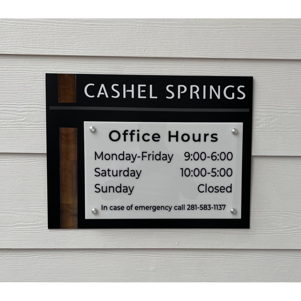 Office Timing Sign Designer Office Hours Sign|Apartment office hours sign